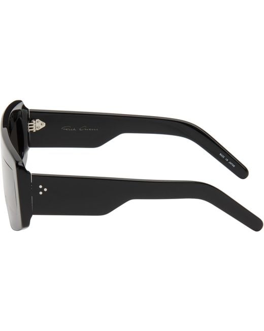 Rick Owens Black Temple Phleg Sunglasses for men