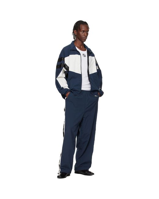 Vetements Blue Taped Track Pants for men