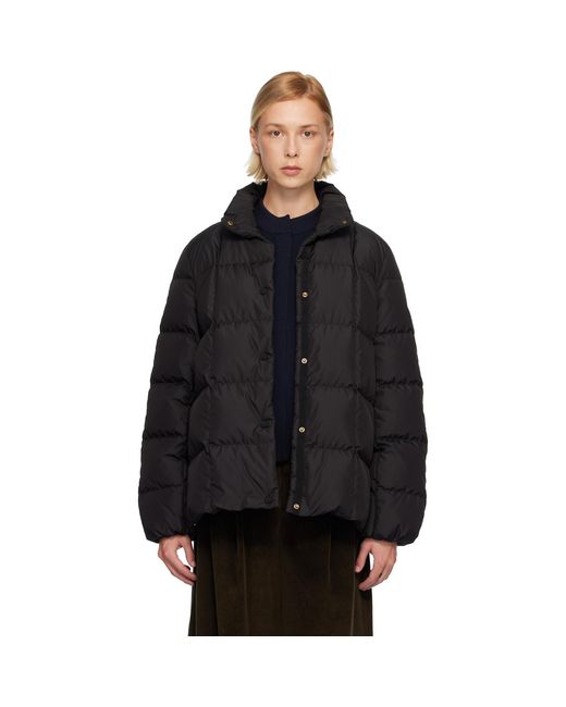 Moncler Black Cochevinne Square-Quilted Short Down Jacket