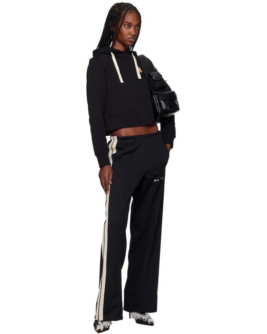Palm Angels Black Logo Loose Track Pants