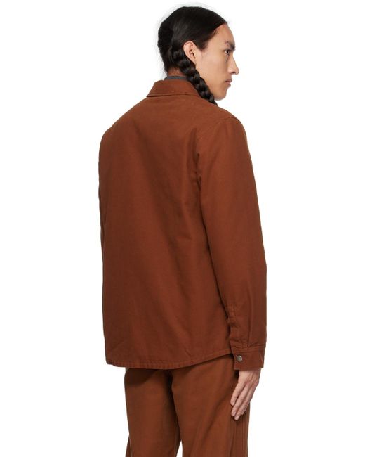 A.P.C. Brown . Orange Alex Jacket for men