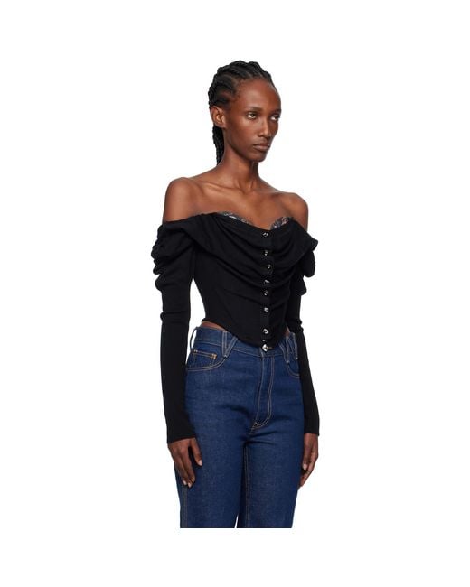 Vivienne Westwood Black Bea Corset Cardigan