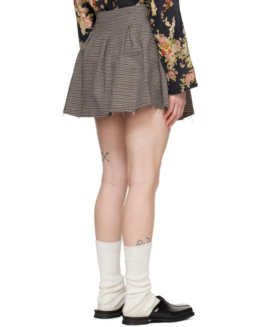 Our Legacy Black Gray & Brown Object Miniskirt