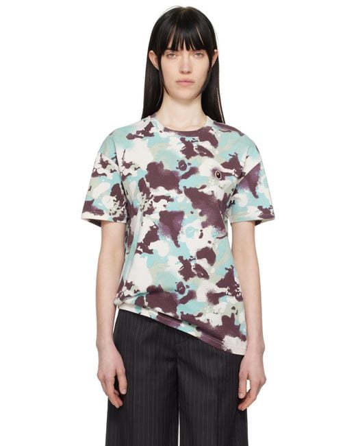 A Bathing Ape Black Map Camo Oversized T-Shirt