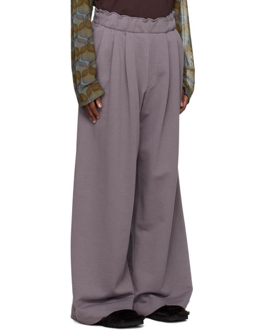 Pantalon de survêtement mauve à plis Dries Van Noten pour homme en coloris Multicolor