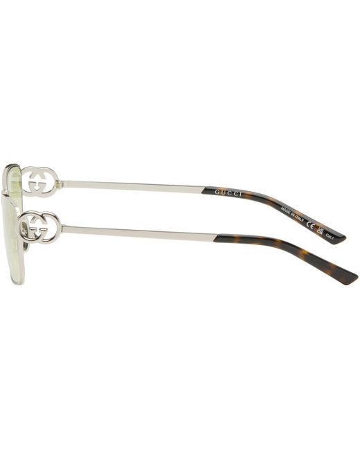 Gucci Black Rectangular Frame Sunglasses