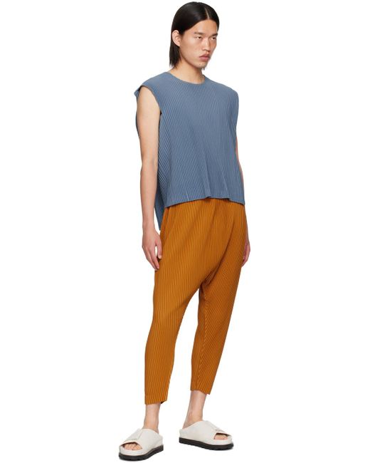 Homme Plissé Issey Miyake Blue Rectangle Tank Top for men