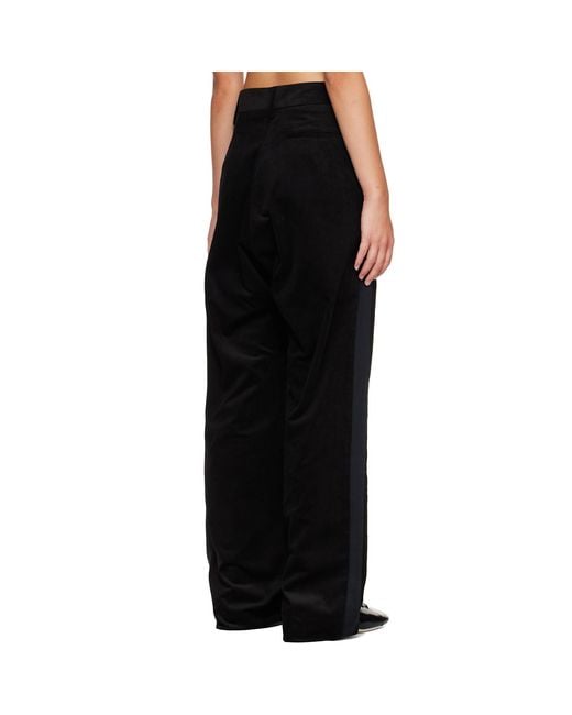 STEFAN COOKE Black Cord Tux Trousers