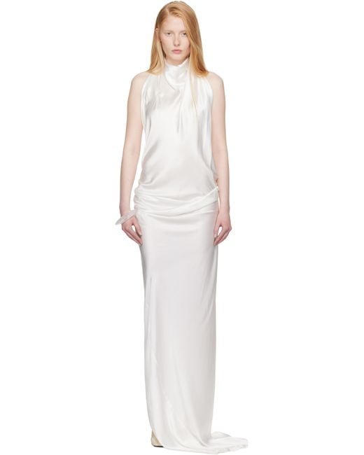 AARON ESH Black Ssense Exclusive Bridal Capsule Halter Evening Midi Dress