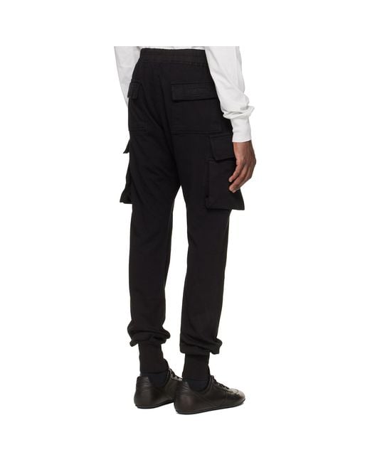 Rick Owens Black Temple Mastodon Cut Sweatpants for men