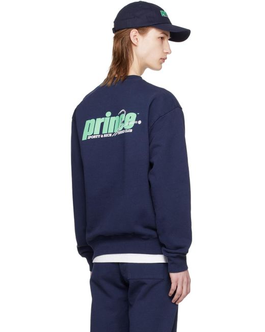 Sporty & Rich Blue Prince Edition Rebound Sweatshirt for men