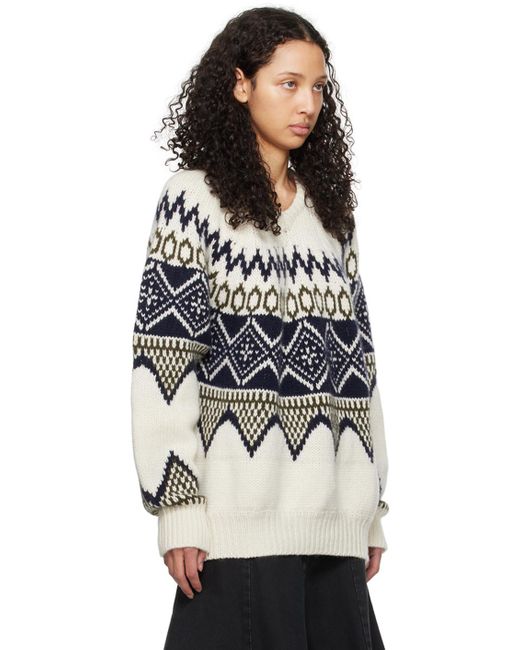 Khaite Black Off-white Nalani Sweater