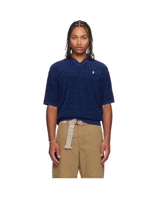 Polo Ralph Lauren Blue Cable Terry Polo for men