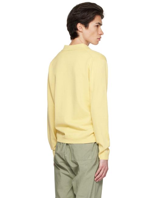 Norse Projects Orange Yellow Leif Long Sleeve Polo for men