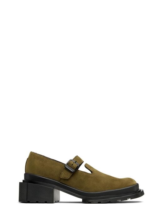 Dr. Martens Green Khaki Maybole Mary Jane Loafers