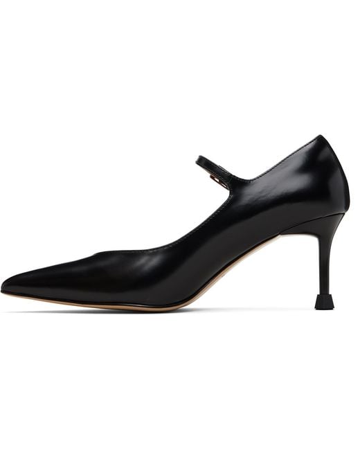 ShuShu/Tong Black Pointed-Toe Mary Jane Heels