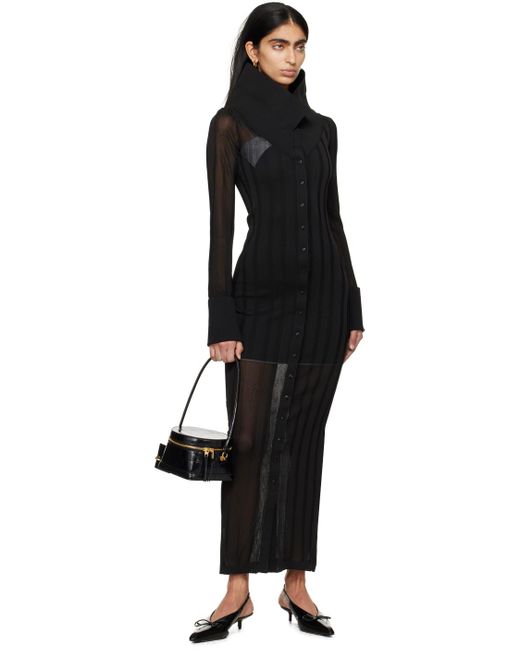 Robe longue 'la robe manta' noire - les sculptures Jacquemus en coloris Black