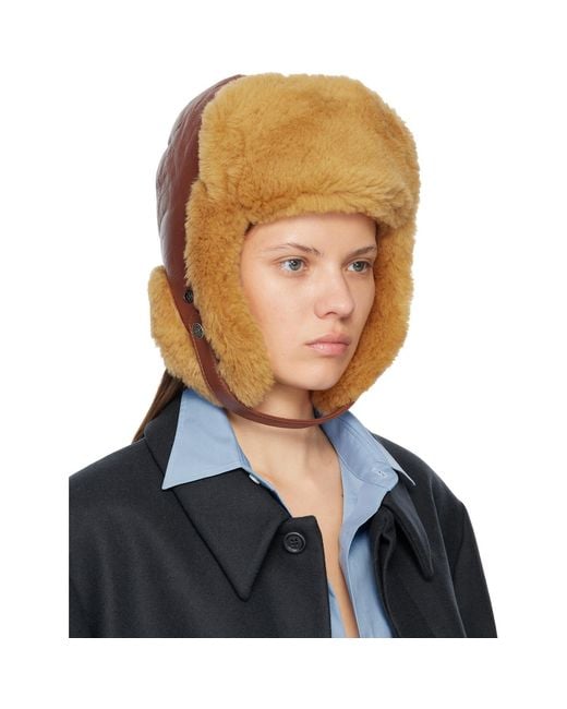 Acne Blue Shearling Hat