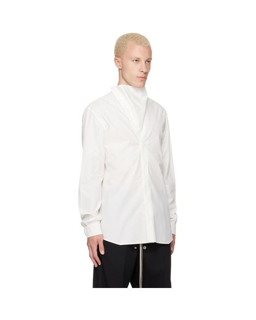 Rick Owens White Off- Tower Island Shirt for men
