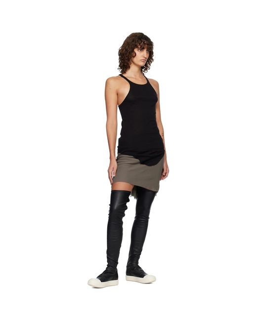 Rick Owens Black Temple Racer Back Tank Top