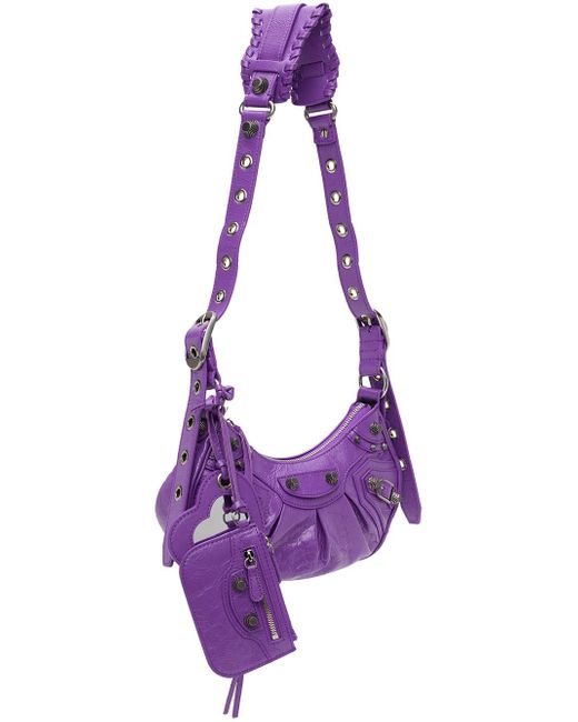 Balenciaga Purple Xs 'le Cagole' Bag
