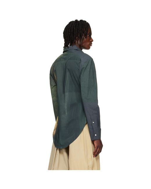 Jean Paul Gaultier Multicolor Ssense Exclusive Khaki & Mesh Printed Acid Water Shirt for men