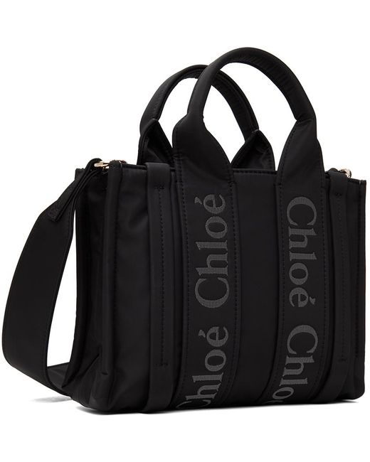 Chloé Small Black Woody Tote Bag
