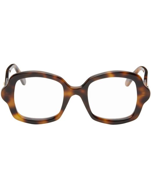 Loewe Black Tortoiseshell Curvy Glasses for men