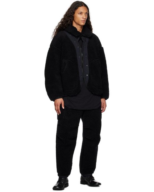 The Viridi-anne Black Boa Reversible Jacket for men