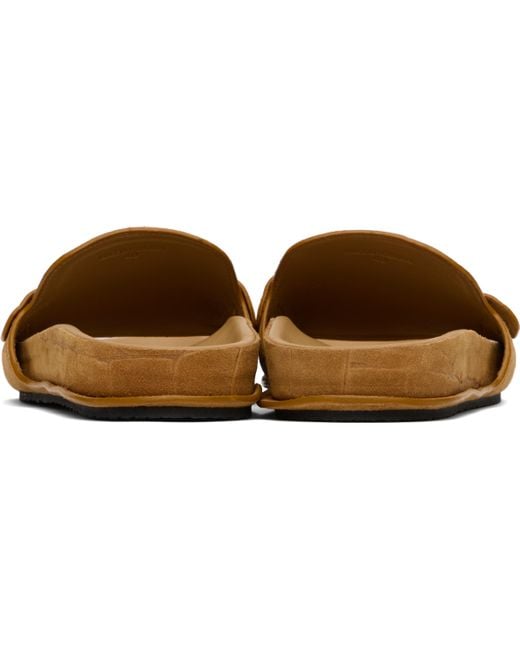 Jacquemus Black Tan Suede Loafer Sandals for men