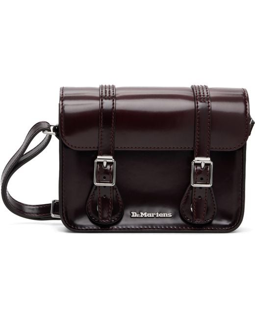 Dr. Martens Brown Burgundy 7 Inch Vegan Crossbody Bag