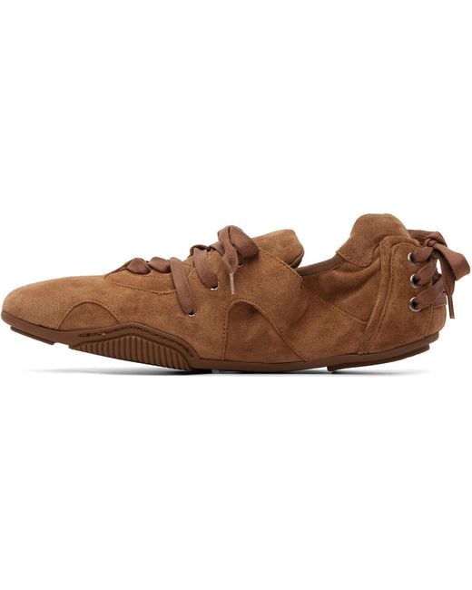 Acne Black Lace-Up Suede Sneakers for men
