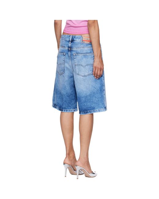 DIESEL Blue Relaxed Fluid Denim Shorts