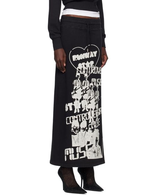VAQUERA Black 'Runway Star' Maxi Skirt