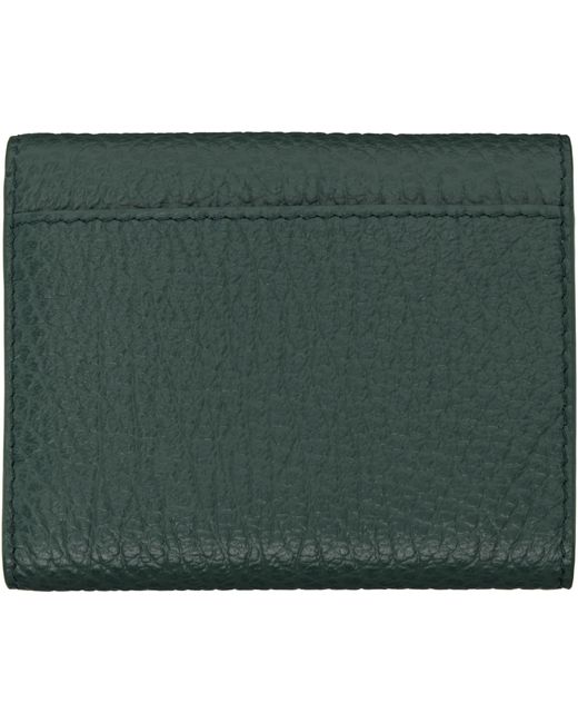 Maison Margiela Green Four Stitches Wallet for men