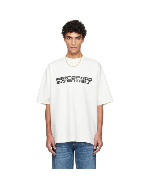 Fear Of God White Off- Holiday Ponte 90S T-Shirt for men