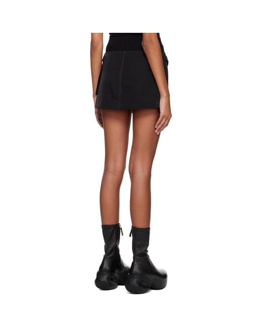 Dion Lee Black Bomber Miniskirt