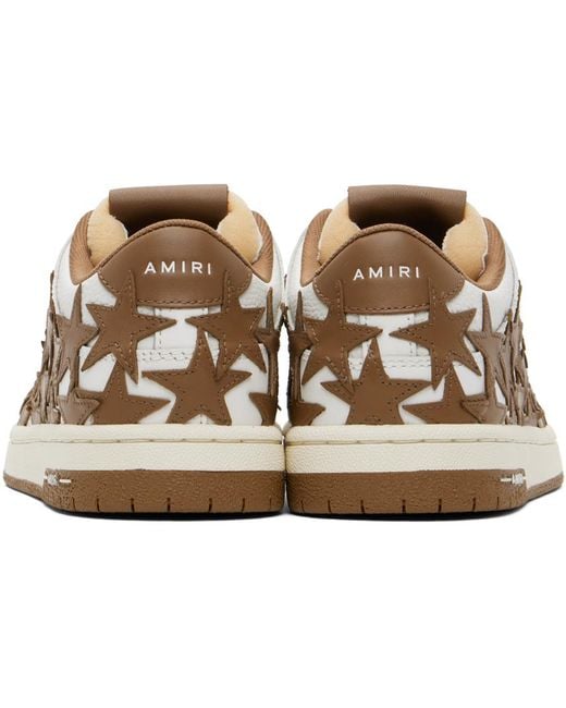 Amiri Black White & Brown Stars Low Sneakers for men