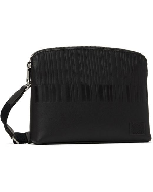 【関税込み】Paul Smith ブラウン Shadow Stripe レザー バッグ Men's Black Leather 'Shadow Stripe' Credit Card Holder