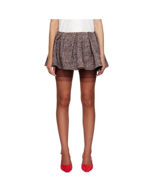 ShuShu/Tong Gray Pleated Miniskirt
