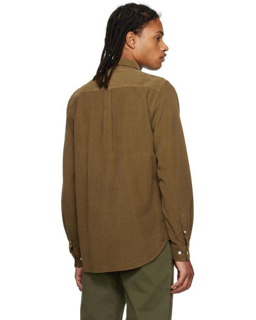 Norse Projects Green Tan Osvald Shirt for men