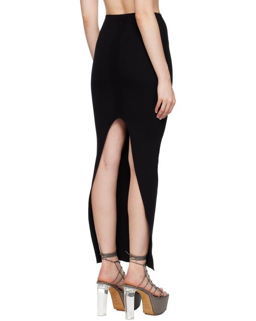 Rick Owens ブラック Concordians Pillar マキシスカート Black