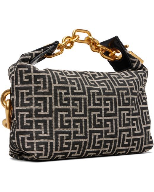 Mini Sac Sync Noir Et Blanc Cassé Balmain en coloris Metallic