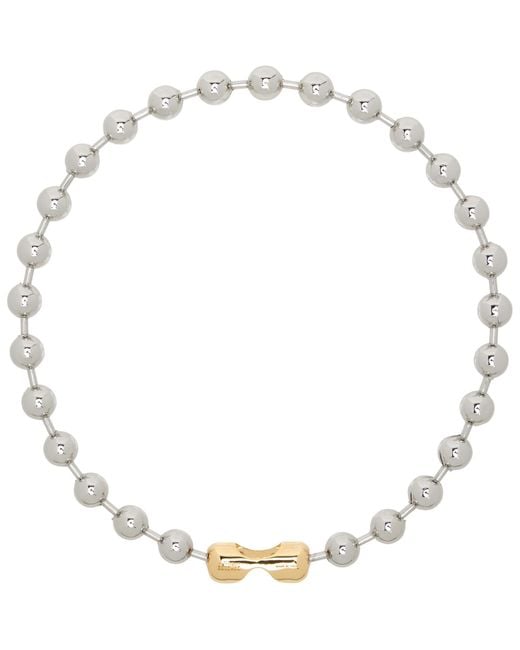 MM6 by Maison Margiela Metallic Ball Chain Convertible Bracelet-Necklace for men
