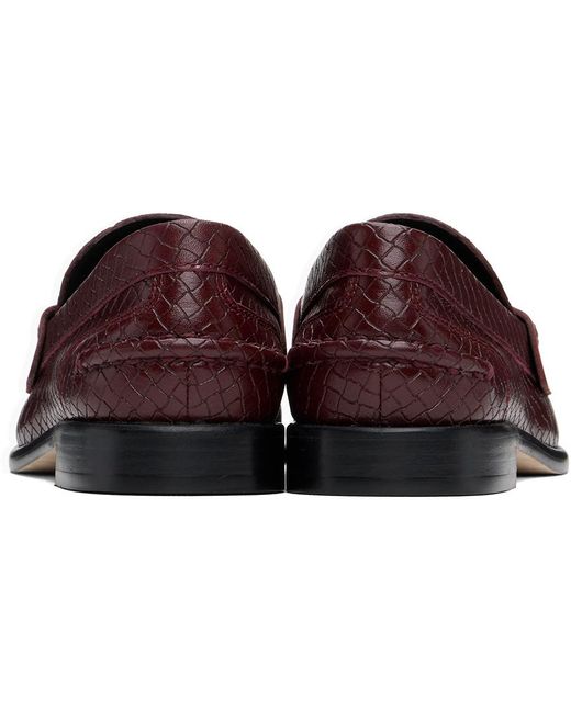 Rag & Bone Black Burgundy Carter Leather Loafers