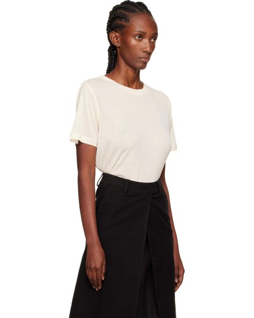 T-Shirt Camille Blanc Cassé GIA STUDIOS en coloris Black