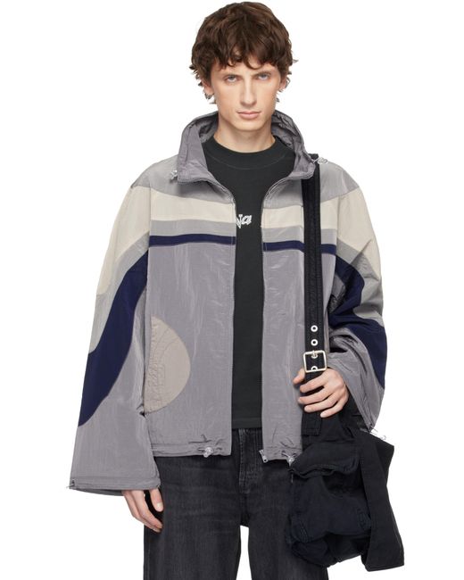 ERL Gray Nylon Rave Jacket for men