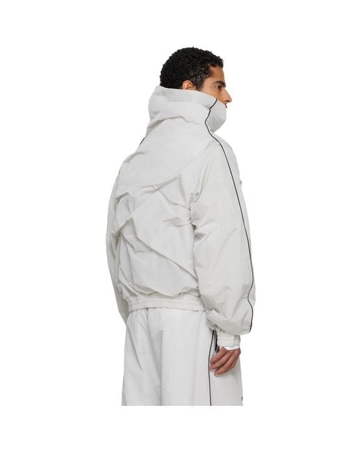 ALAINPAUL White Movement Track Jacket for men