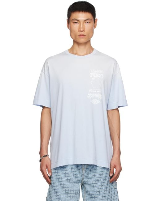 メンズ Givenchy ブルー 4g Butterfly Tシャツ White