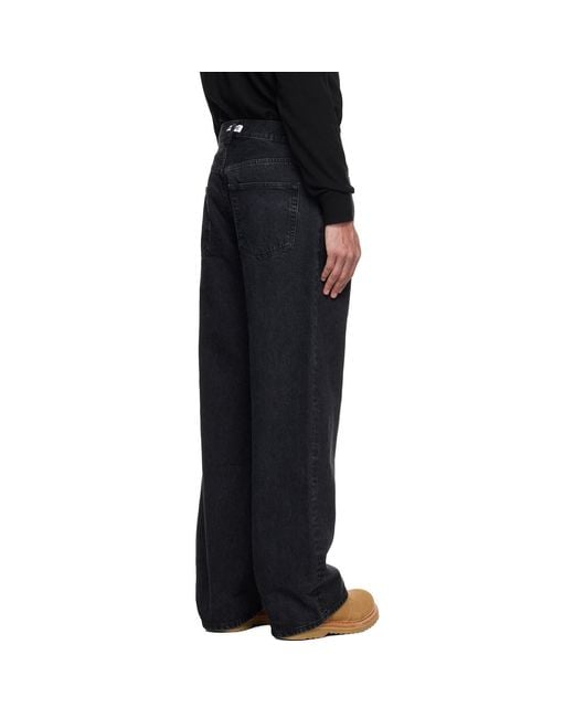 Hope Black Wide-Leg Skid Jeans for men
